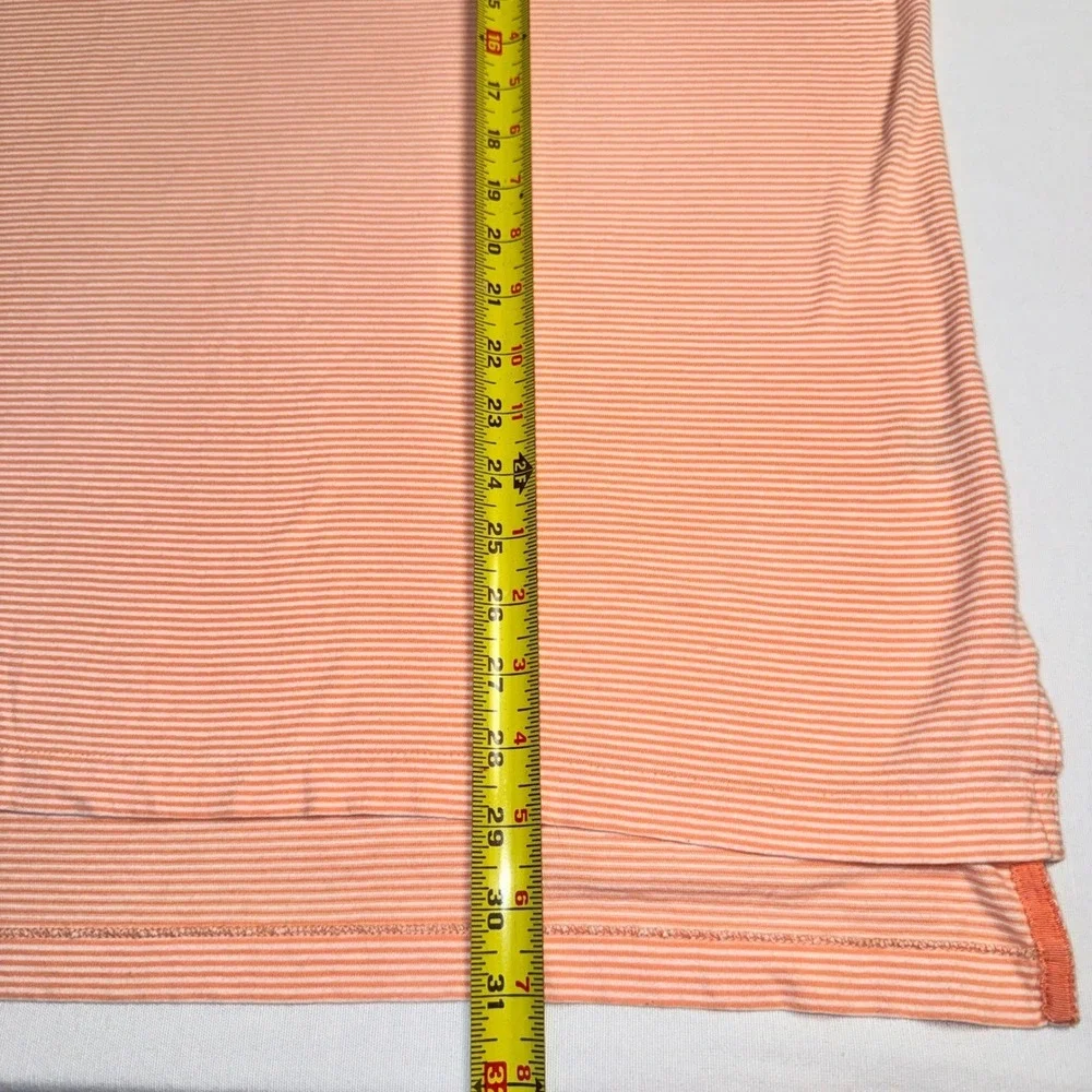 Polo Golf Ralph‎ Lauren Mens XL Orange White Striped Jim Hudson Lexus Polo Shirt